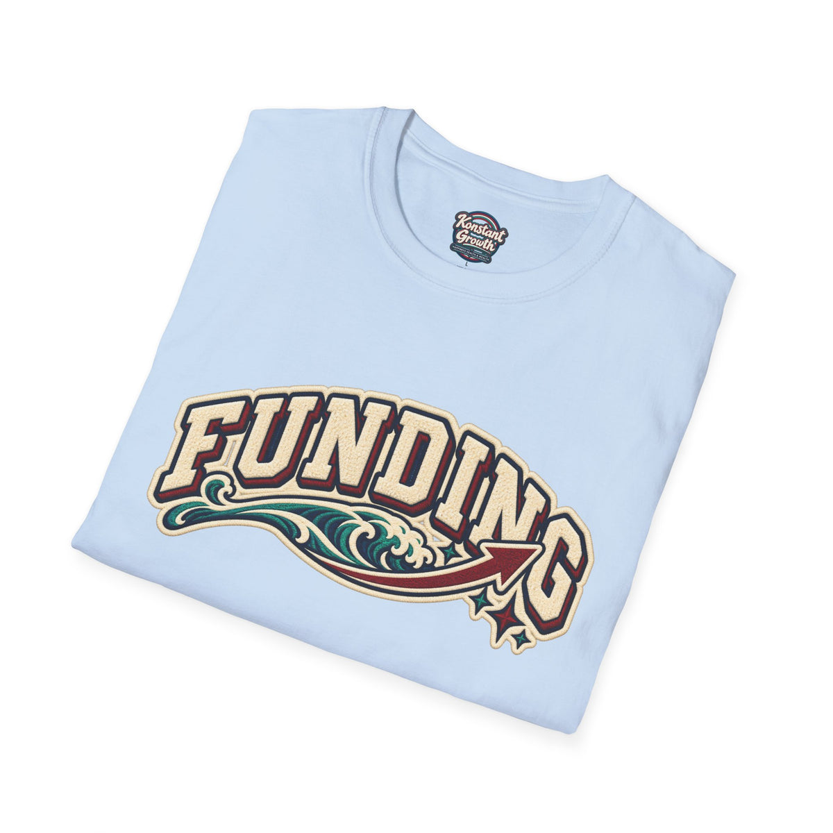Funding Surf Crest T-Shirt — "Clean Build Fund" Retro Beach Graphic Tee