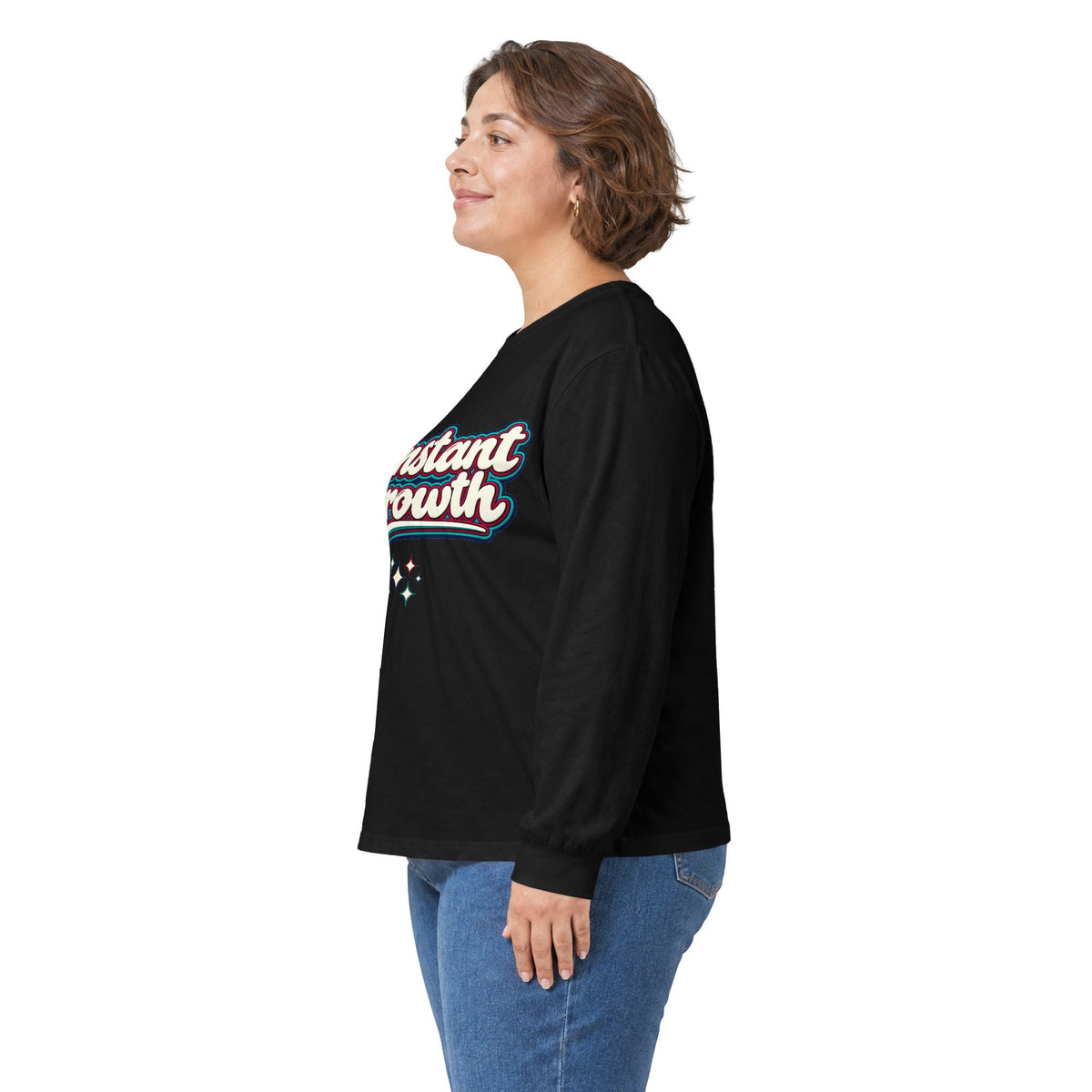 Konstant Growth Script Long Sleeve Tee | Retro Palm Sunset Beach Graphic