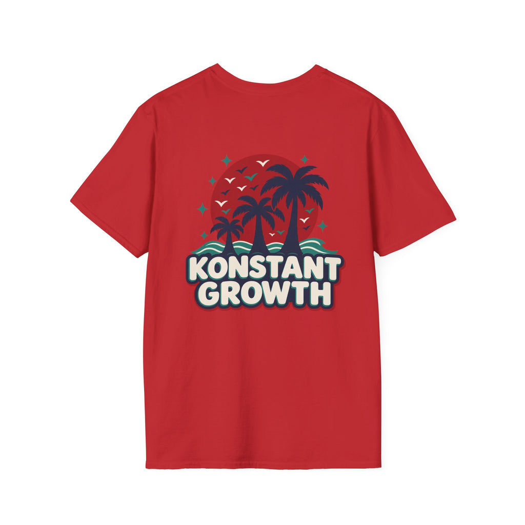 Konstant Growth T-Shirt — Retro Palm Sunset Design