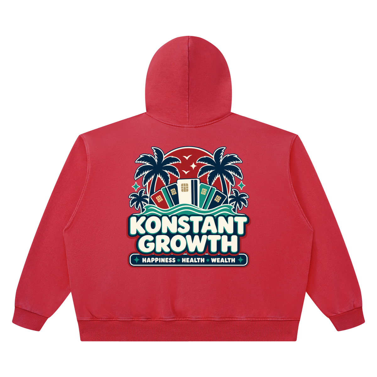 Konstant Growth Vintage — Unisex Heavyweight Vintage Wash Boxy Hoodie