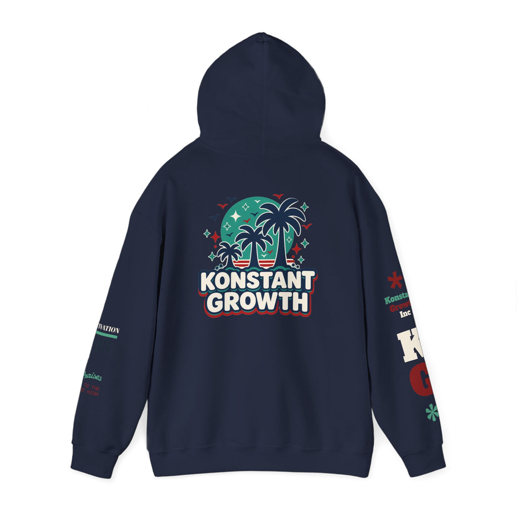 Konstant Growth Hoodie — Retro Palm Tree Graphic Sweatshirt