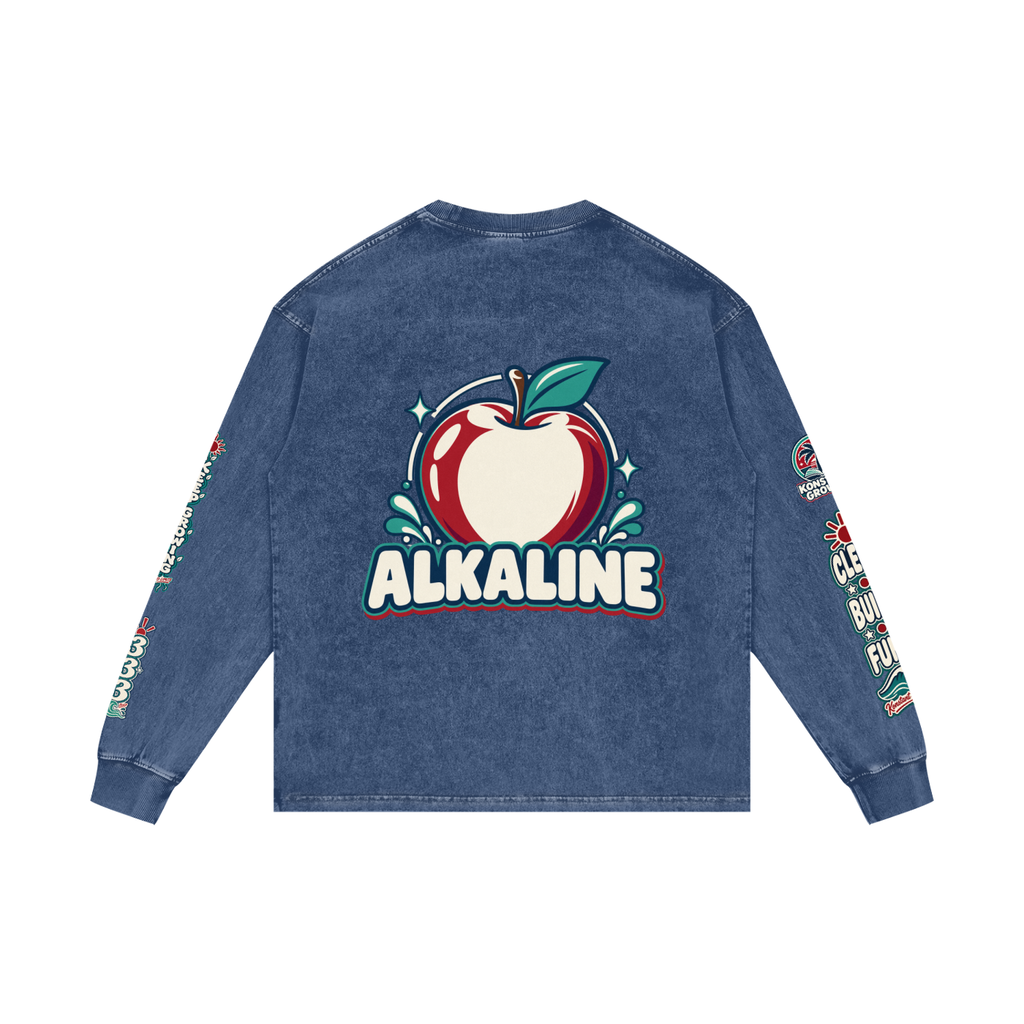 Acid Wash Oversize Long Sleeve T-Shirt