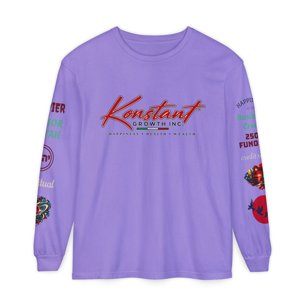 Konstant Growth Inc. Long Sleeve Tee — Tropical Moon Beach Graphic