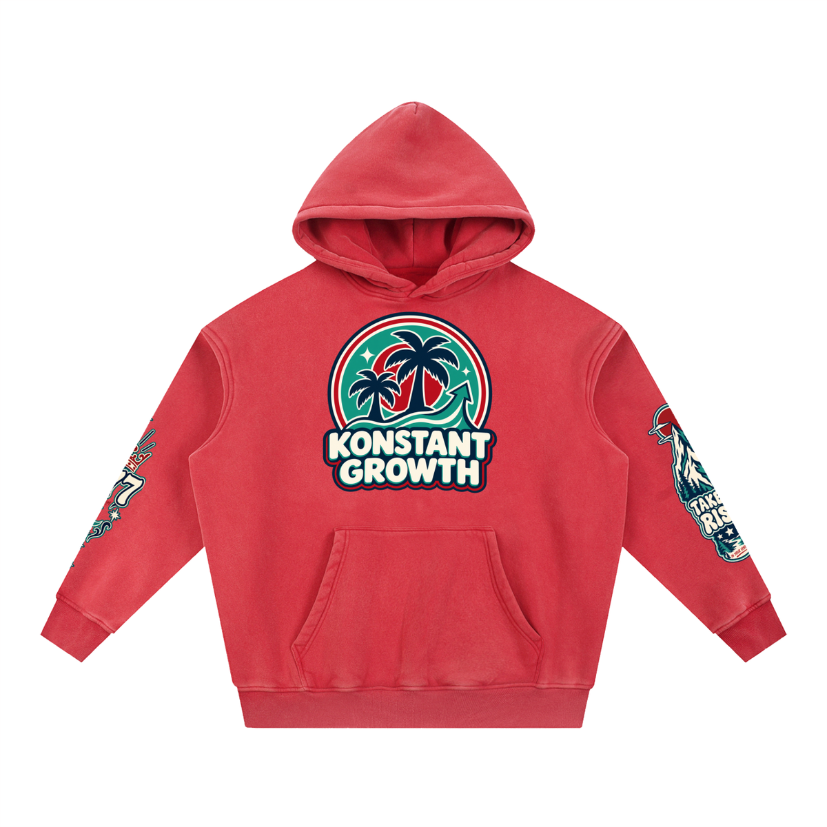Konstant Growth Vintage — Alkaline Apple Snow-Wash Hoodie ODMPOD