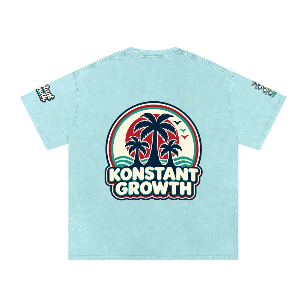 Konstant Growth Vintage — Snow Washed Oversized Cotton T-Shirt