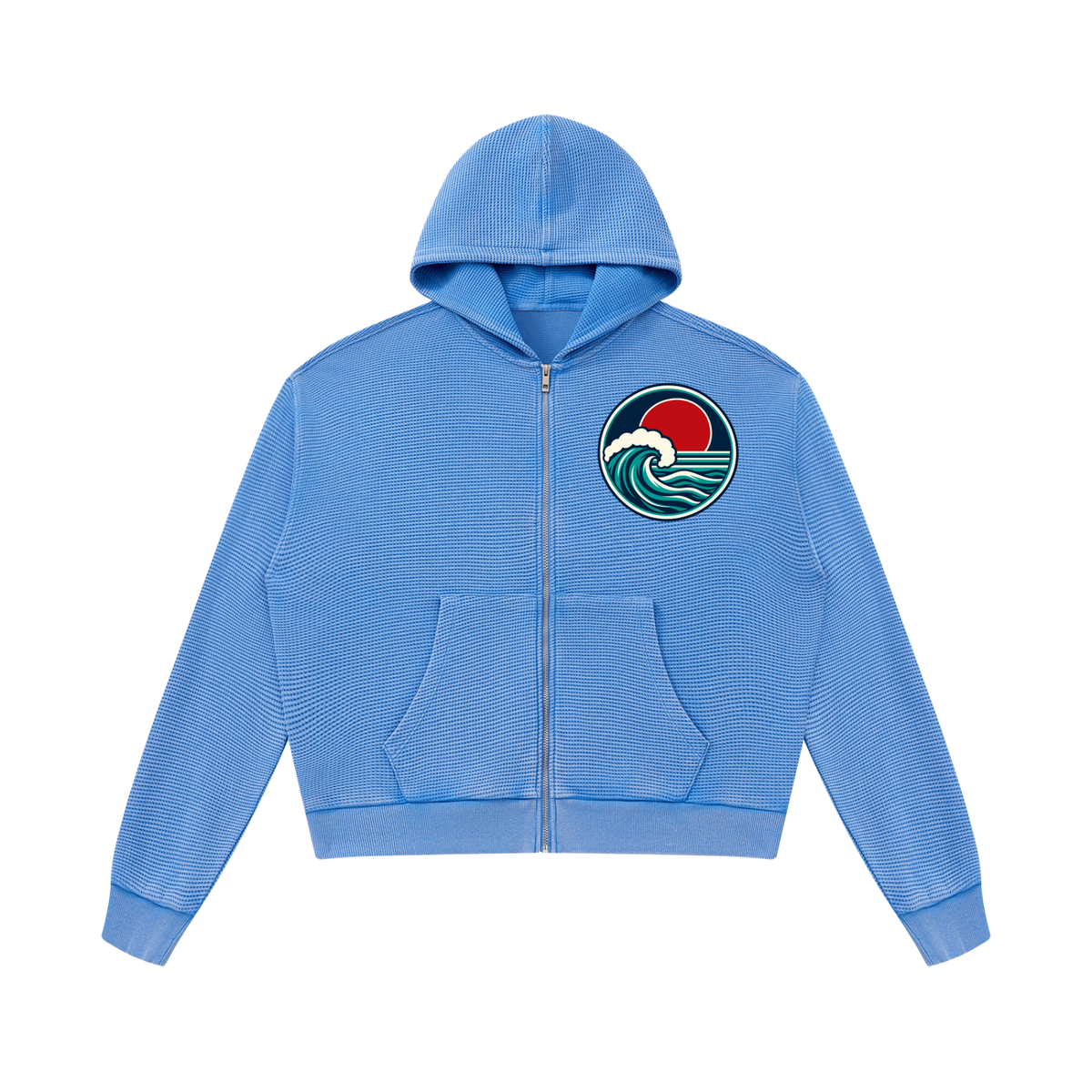 Unisex Mineral Wash Boxy Waffle Hoodie ODMPOD
