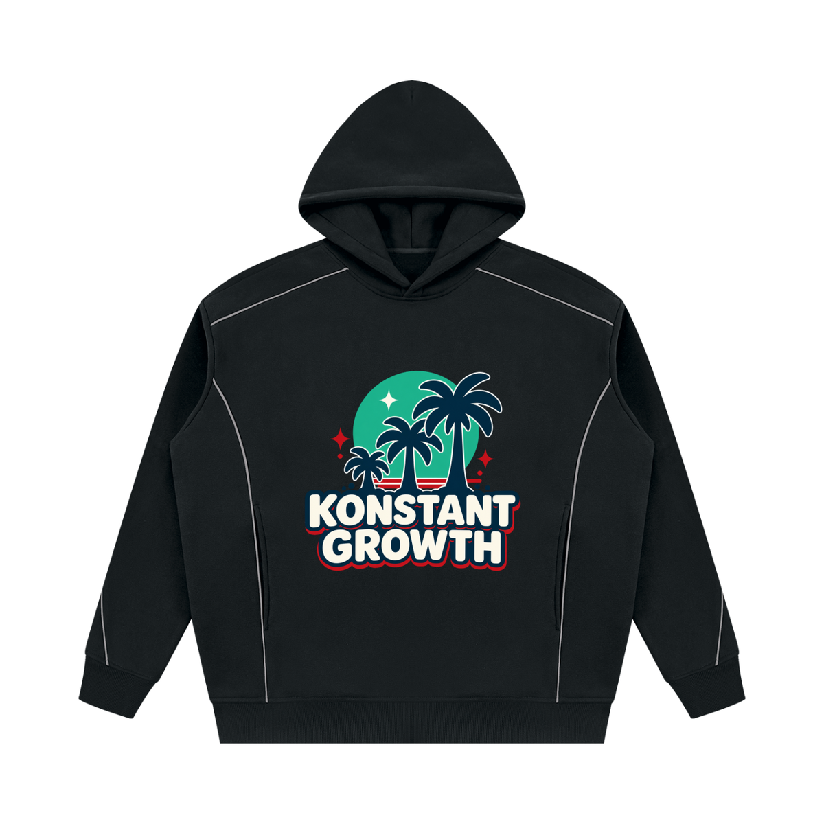 Konstant Growth Vintage — Oversized Piping Fleece Hoodie — Edition I ODMPOD