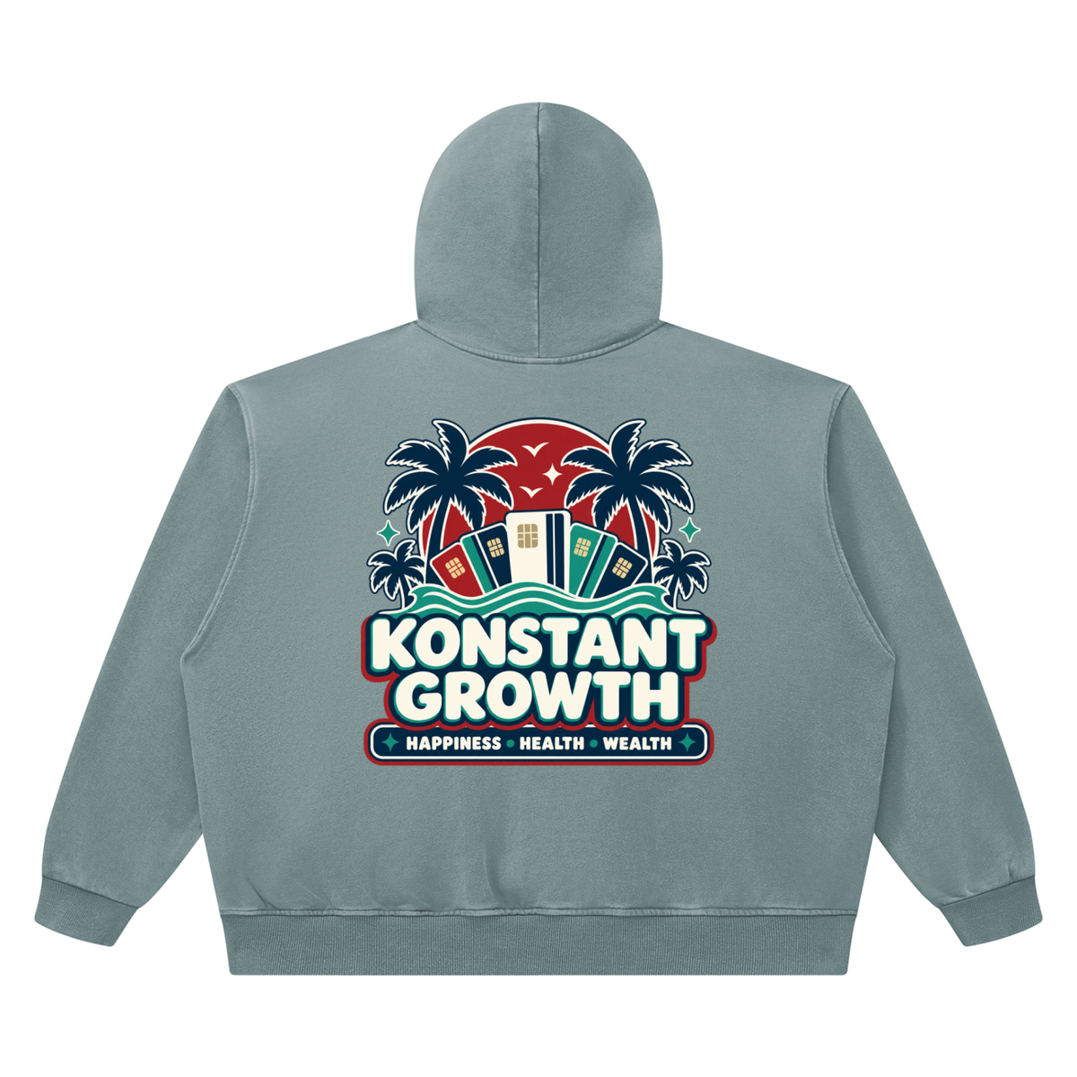 Konstant Growth Vintage — Unisex Heavyweight Vintage Wash Boxy Hoodie