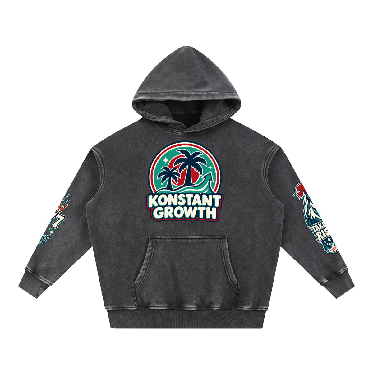 Konstant Growth Vintage — Alkaline Apple Snow-Wash Hoodie ODMPOD