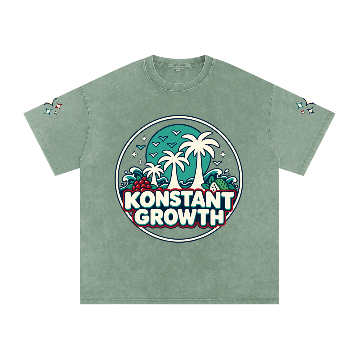 Snow Washed Oversized Cotton T-Shirt ODMPOD