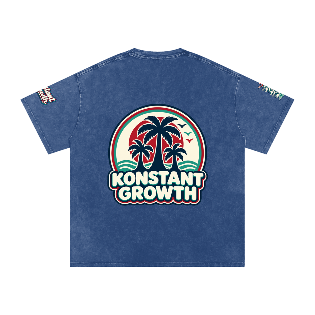Konstant Growth Vintage — Snow Washed Oversized Cotton T-Shirt