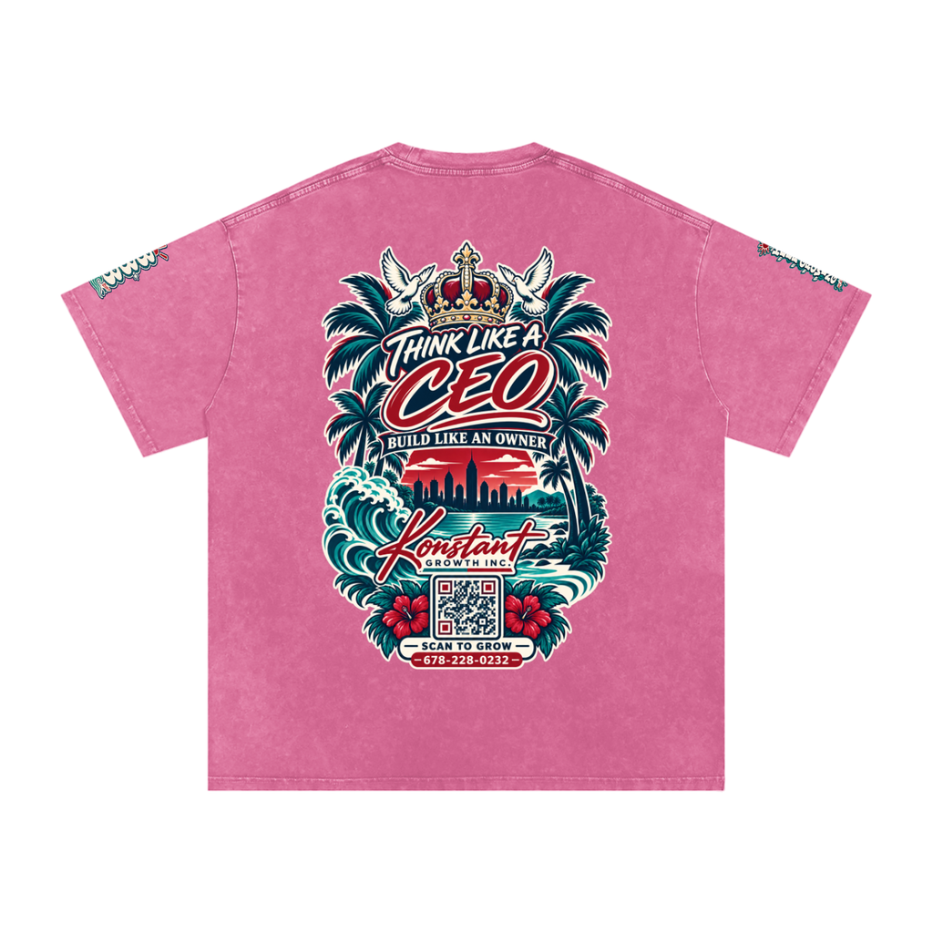 Konstant Growth Vintage — Snow Washed Oversized Cotton T-Shirt