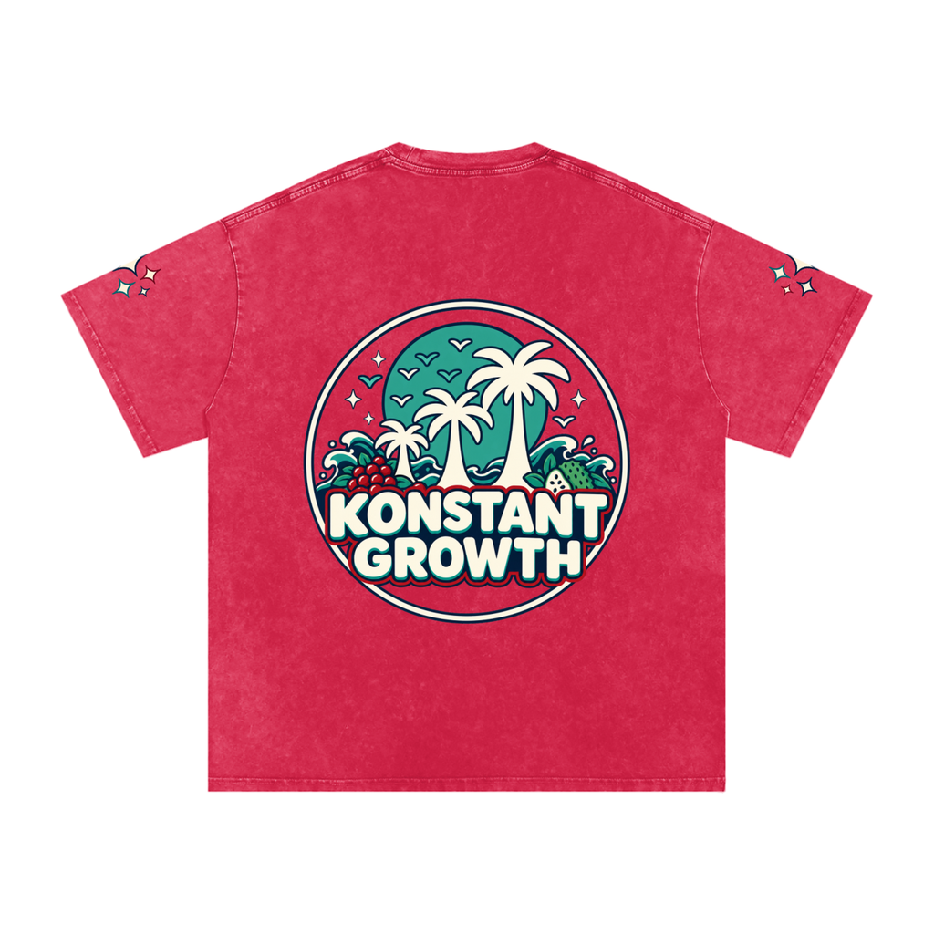 Snow Washed Oversized Cotton T-Shirt ODMPOD