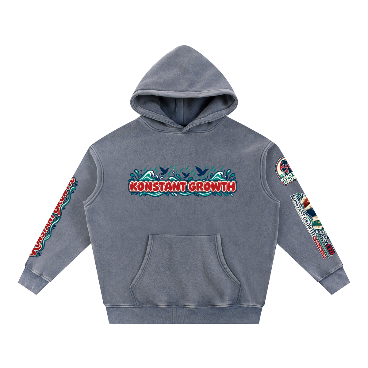 Konstant Growth Vintage — Snow-Wash Fleece Hoodie — Edition II ODMPOD