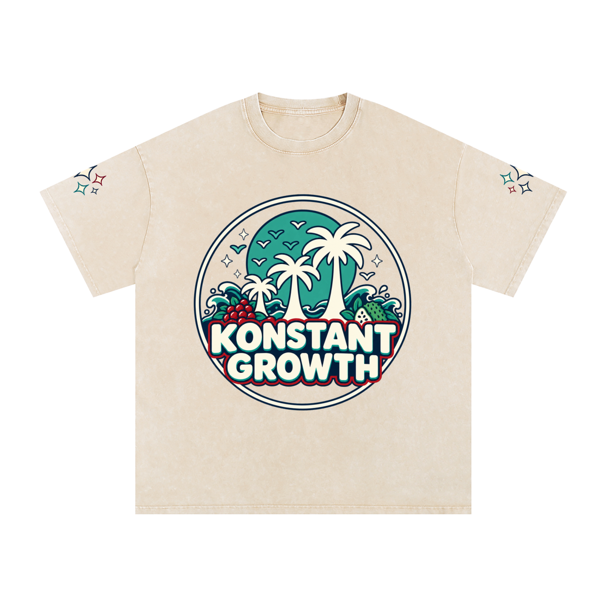 Snow Washed Oversized Cotton T-Shirt ODMPOD