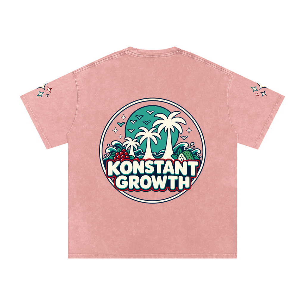 Snow Washed Oversized Cotton T-Shirt ODMPOD