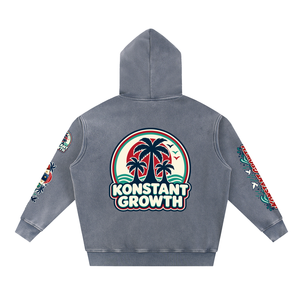 Konstant Growth Vintage — Snow Wash Fleece Oversize Hoodie