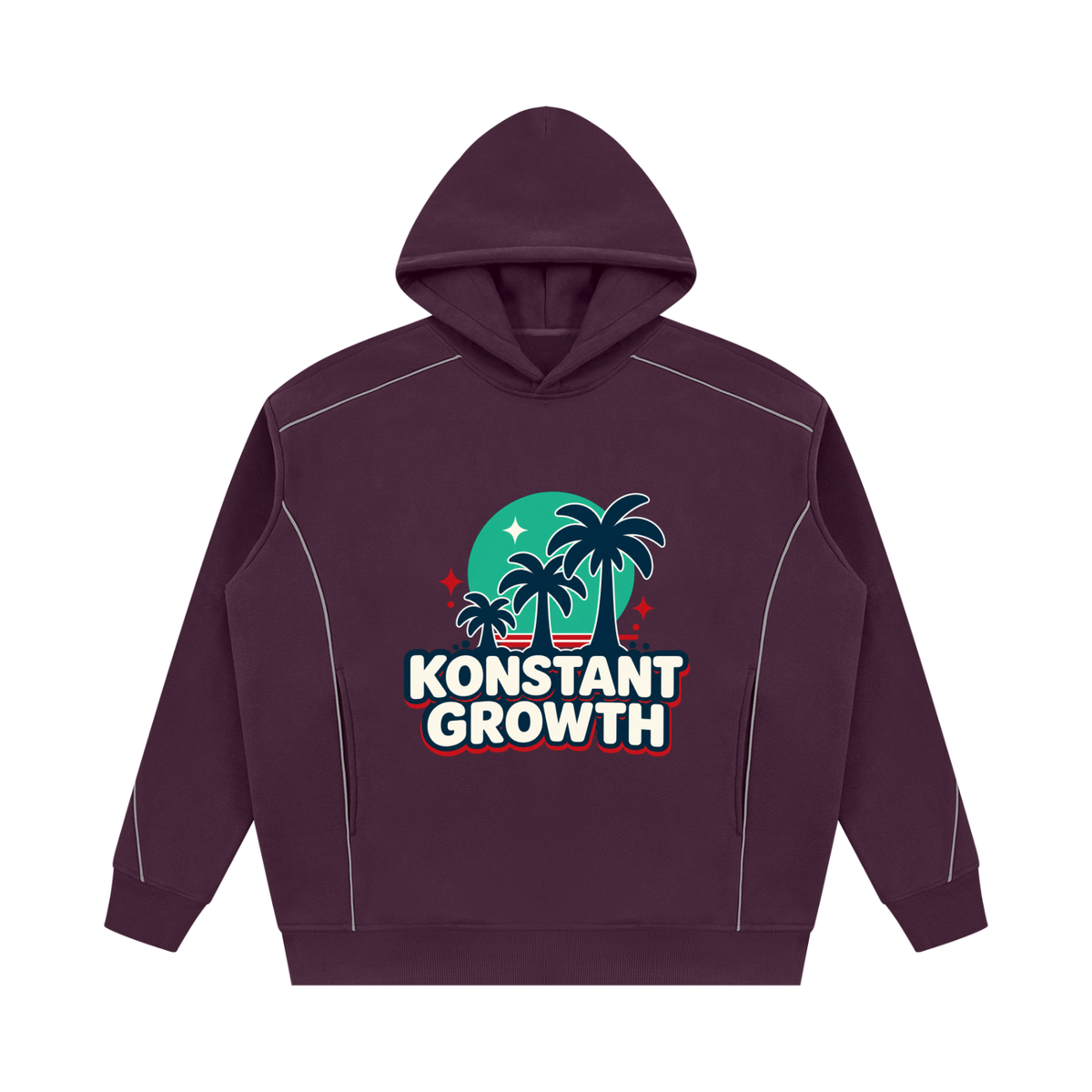 Konstant Growth Vintage — Oversized Piping Fleece Hoodie — Edition I ODMPOD
