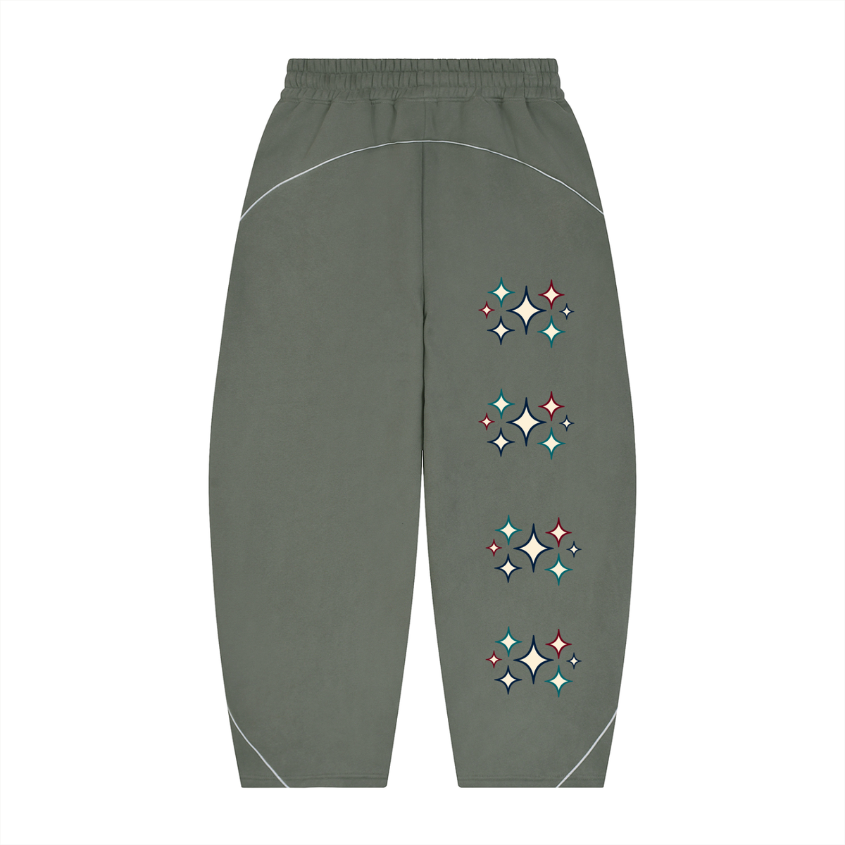 Konstant Growth Vintage — Unisex Piping Fleece Barrel Leg Sweatpants