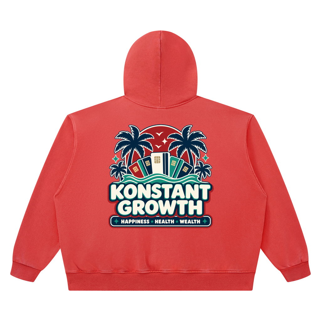 Konstant Growth Vintage — Unisex Heavyweight Vintage Wash Boxy Hoodie