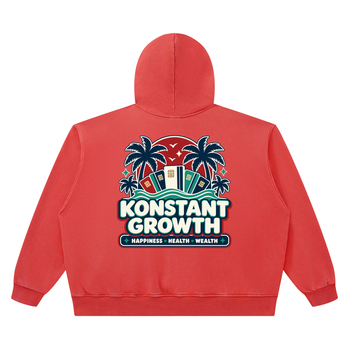 Konstant Growth Vintage — Unisex Heavyweight Vintage Wash Boxy Hoodie