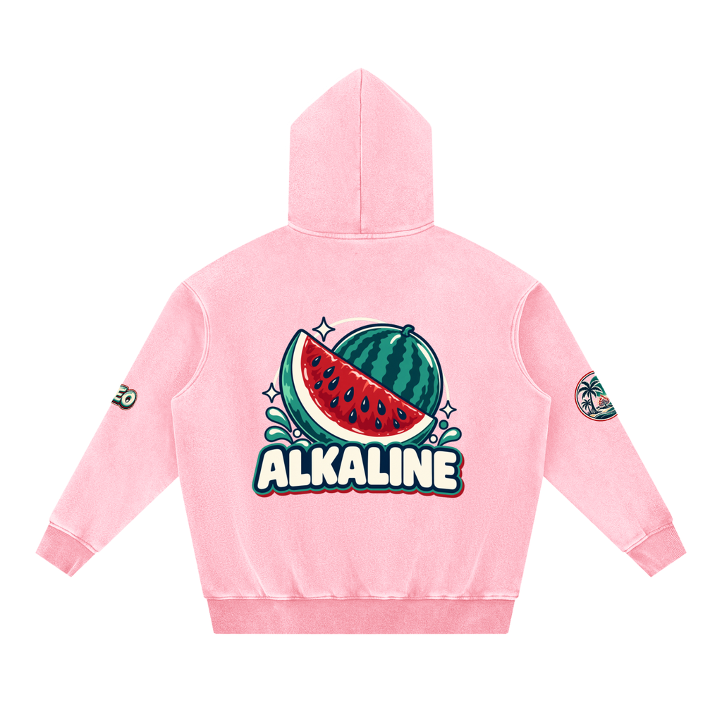 Snow Wash Fleece Oversize Hoodie