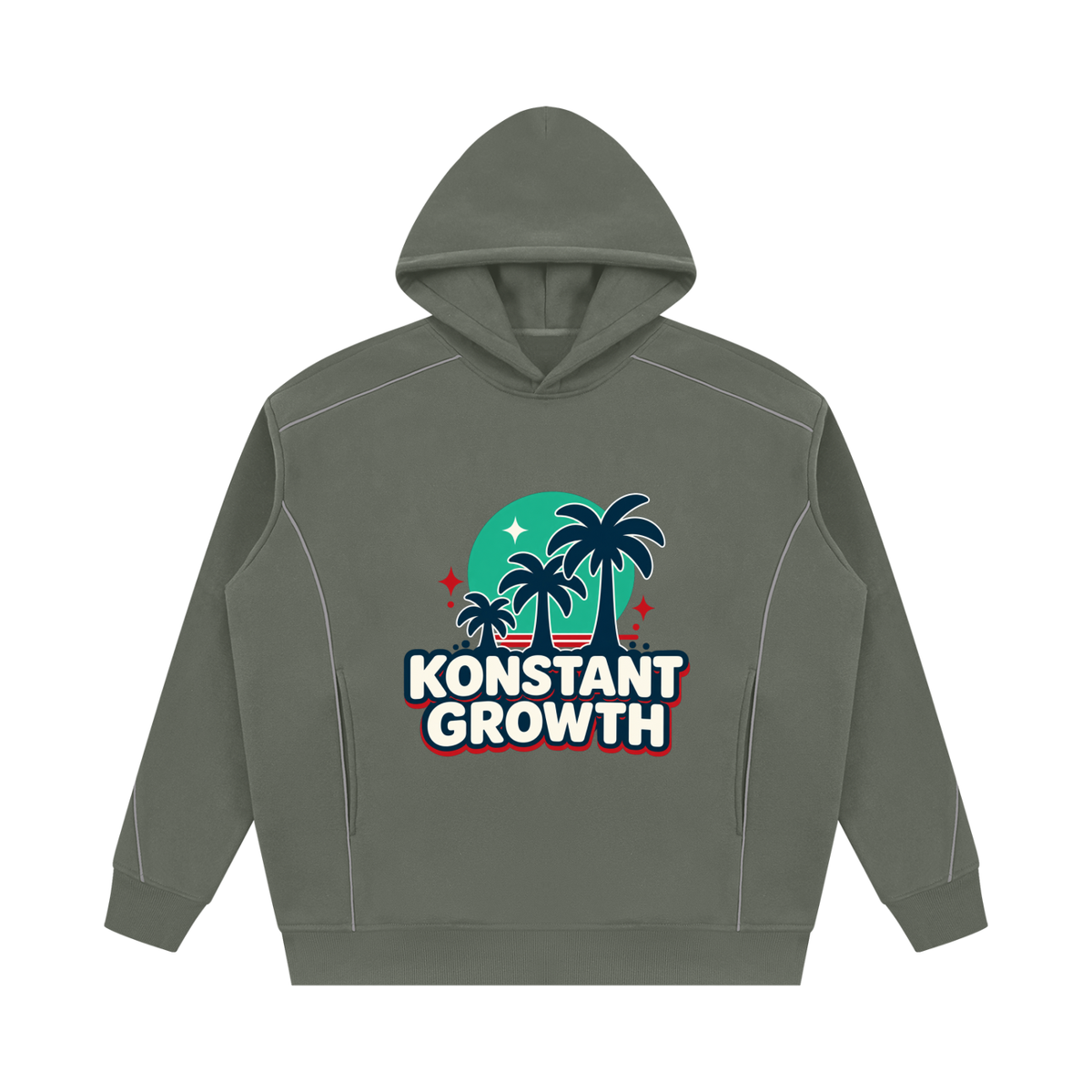 Konstant Growth Vintage — Oversized Piping Fleece Hoodie — Edition I ODMPOD