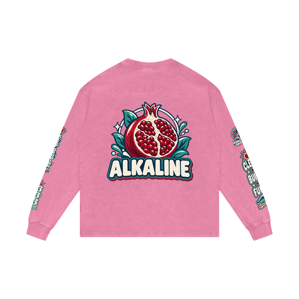 Konstant Growth Vintage — Pomegranate Acid Wash Long Sleeve Tee