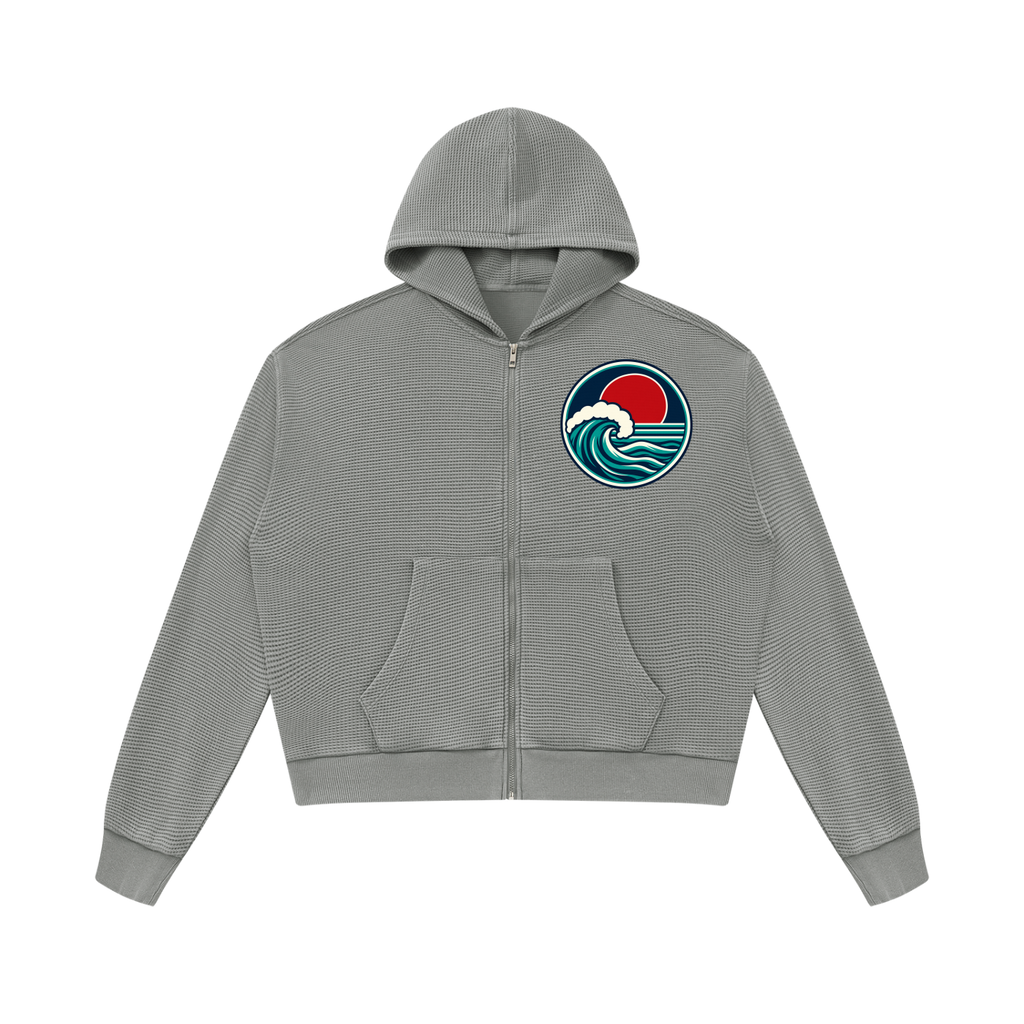 Unisex Mineral Wash Boxy Waffle Hoodie ODMPOD