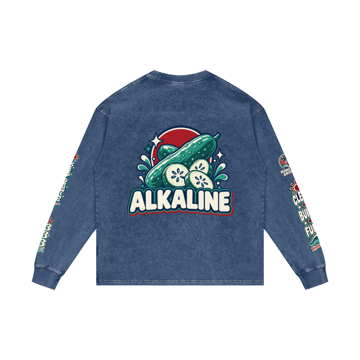 Acid Wash Oversize Long Sleeve T-Shirt