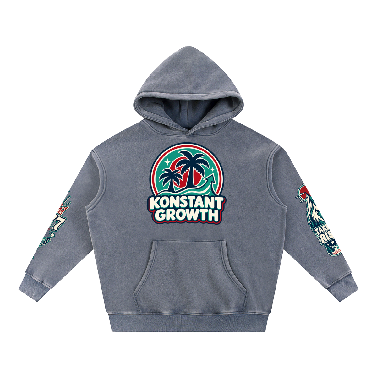 Konstant Growth Vintage — Alkaline Apple Snow-Wash Hoodie ODMPOD
