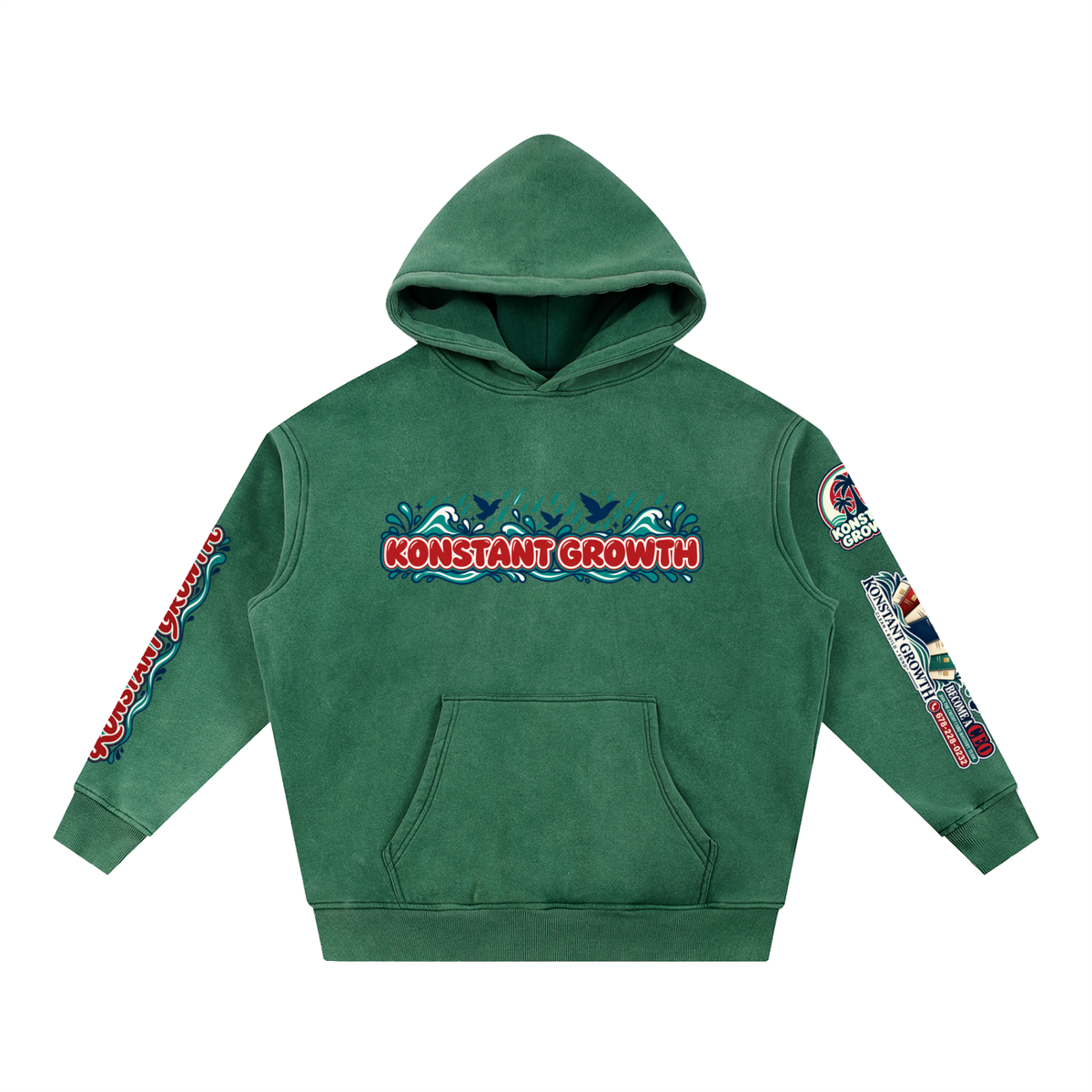 Konstant Growth Vintage — Snow Wash Fleece Oversize Hoodie
