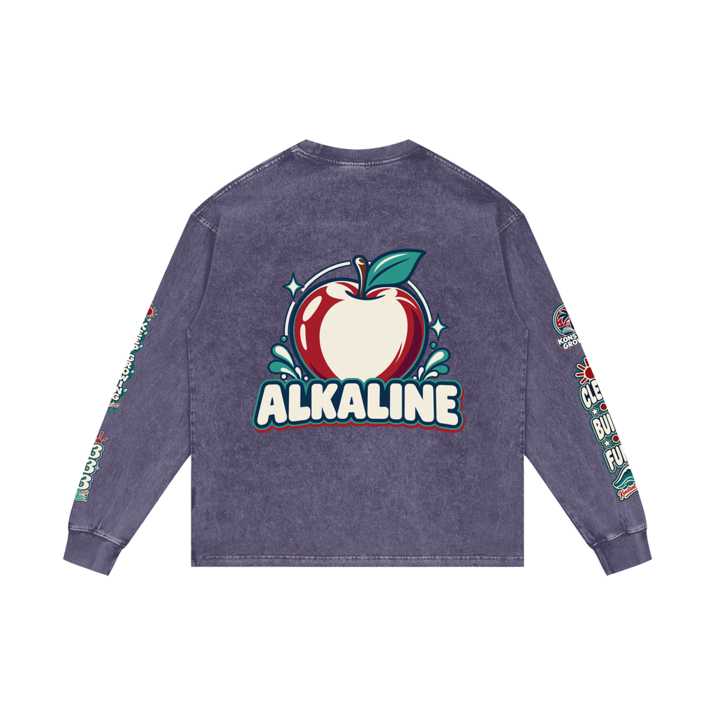 Acid Wash Oversize Long Sleeve T-Shirt