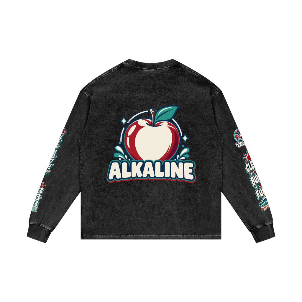 Acid Wash Oversize Long Sleeve T-Shirt