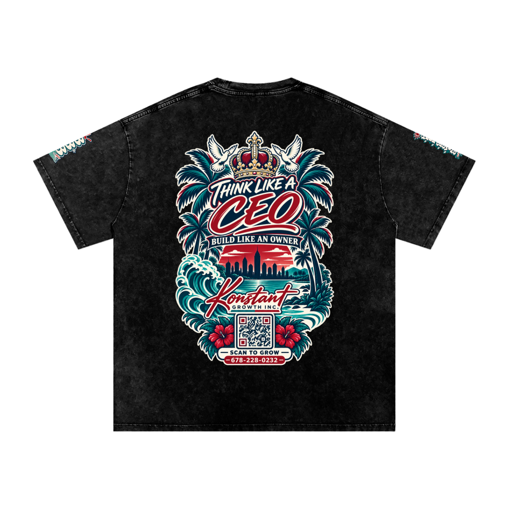Konstant Growth Vintage — Snow Washed Oversized Cotton T-Shirt