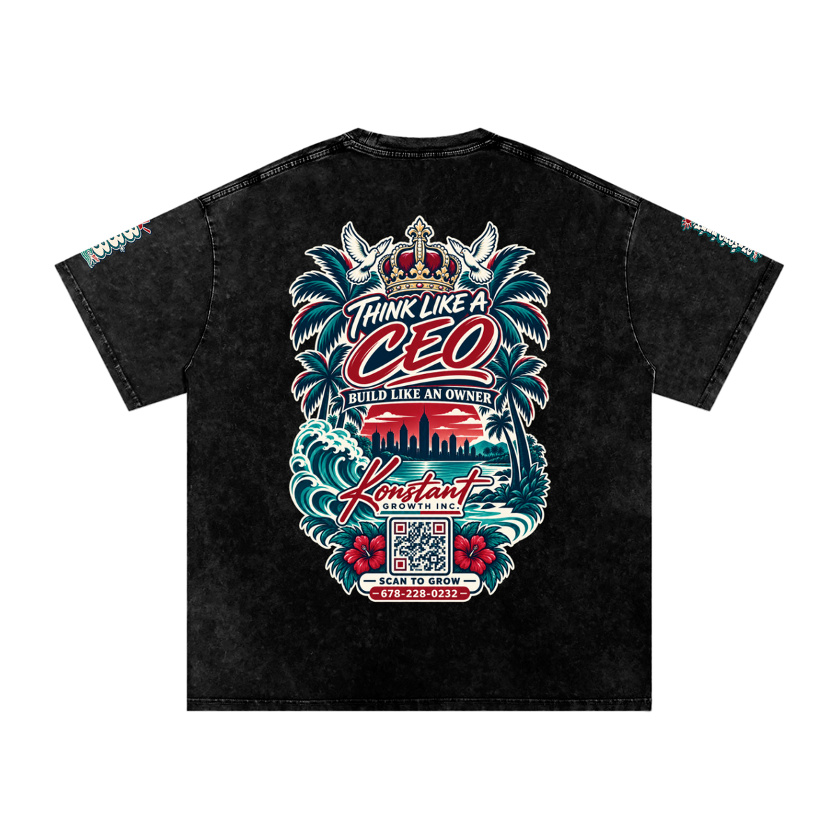 Konstant Growth Vintage — Snow Washed Oversized Cotton T-Shirt