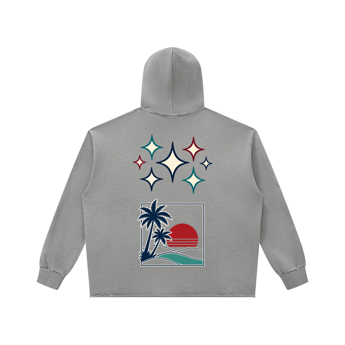 Unisex Vintage Wash Raw Edge Hoodie ODMPOD