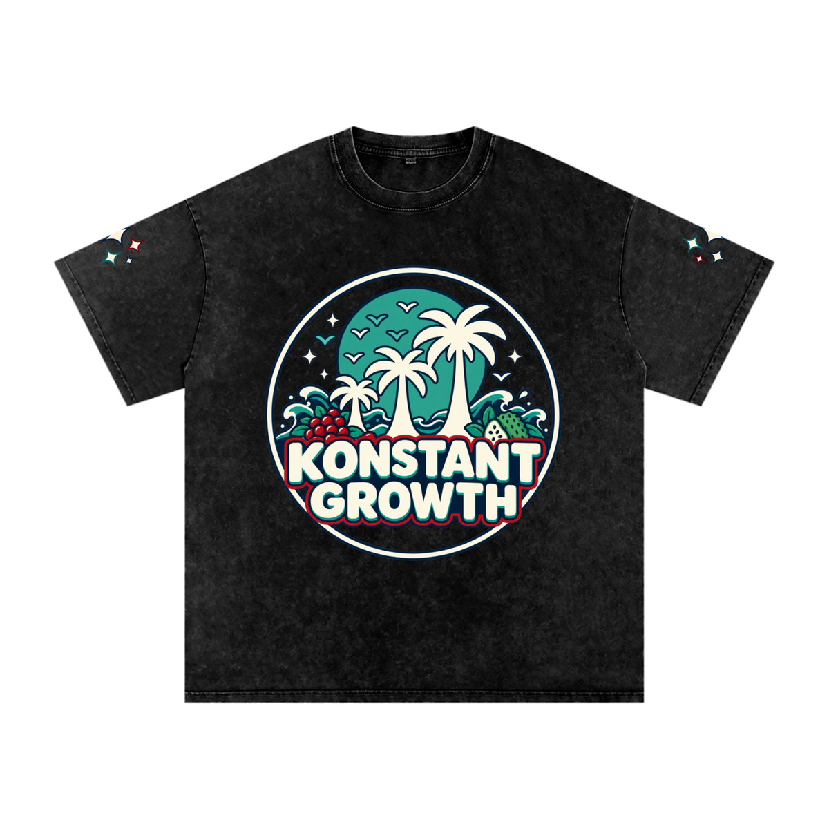 Snow Washed Oversized Cotton T-Shirt ODMPOD