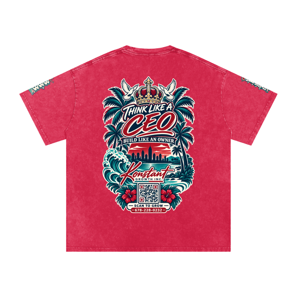 Konstant Growth Vintage — Snow Washed Oversized Cotton T-Shirt