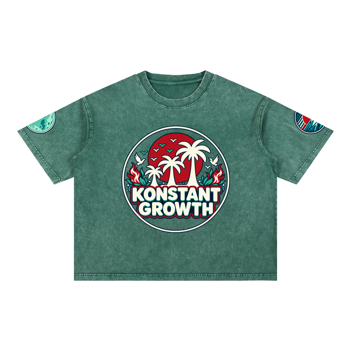 Mineral Wash Boxy Cotton T-Shirt ODMPOD