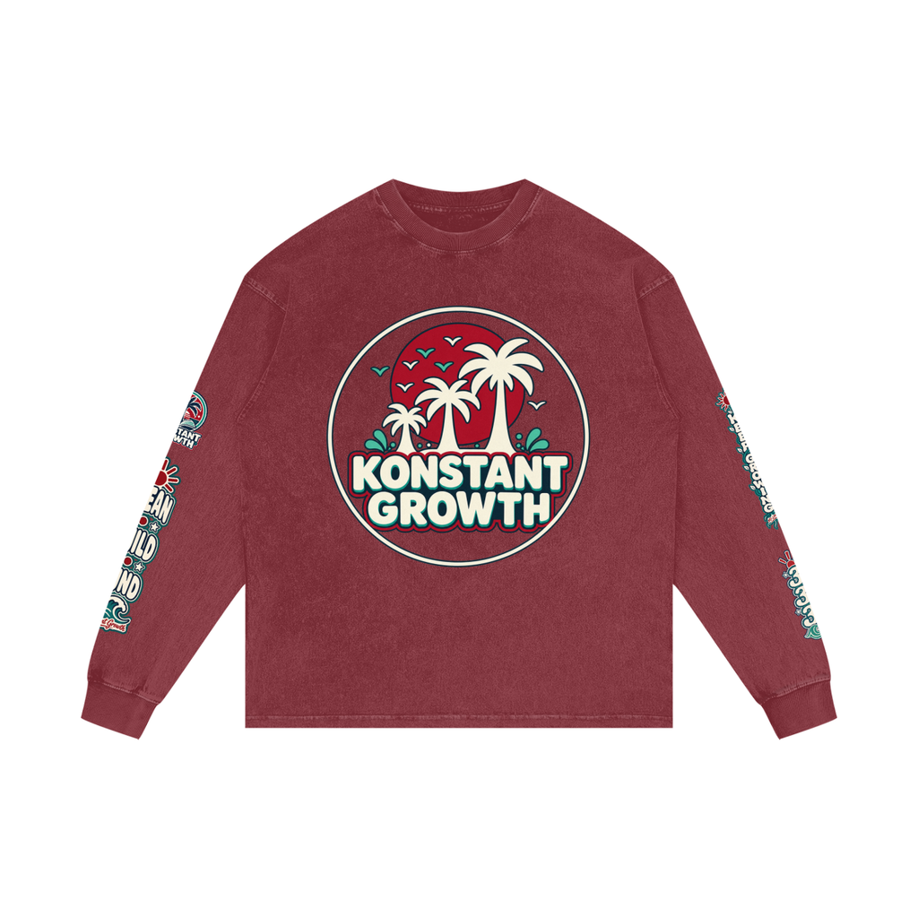 Acid Wash Oversize Long Sleeve T-Shirt