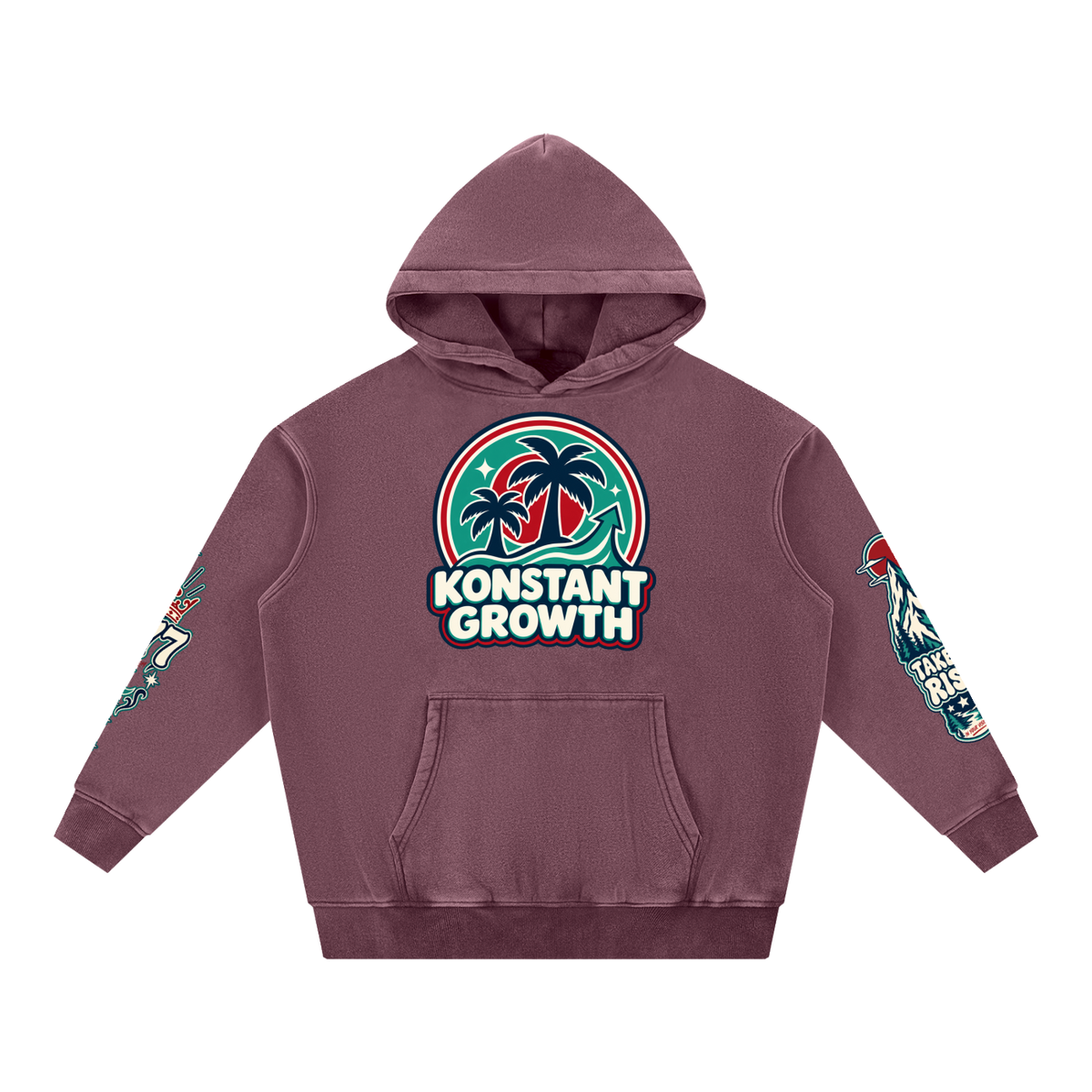 Konstant Growth Vintage — Alkaline Apple Snow-Wash Hoodie ODMPOD