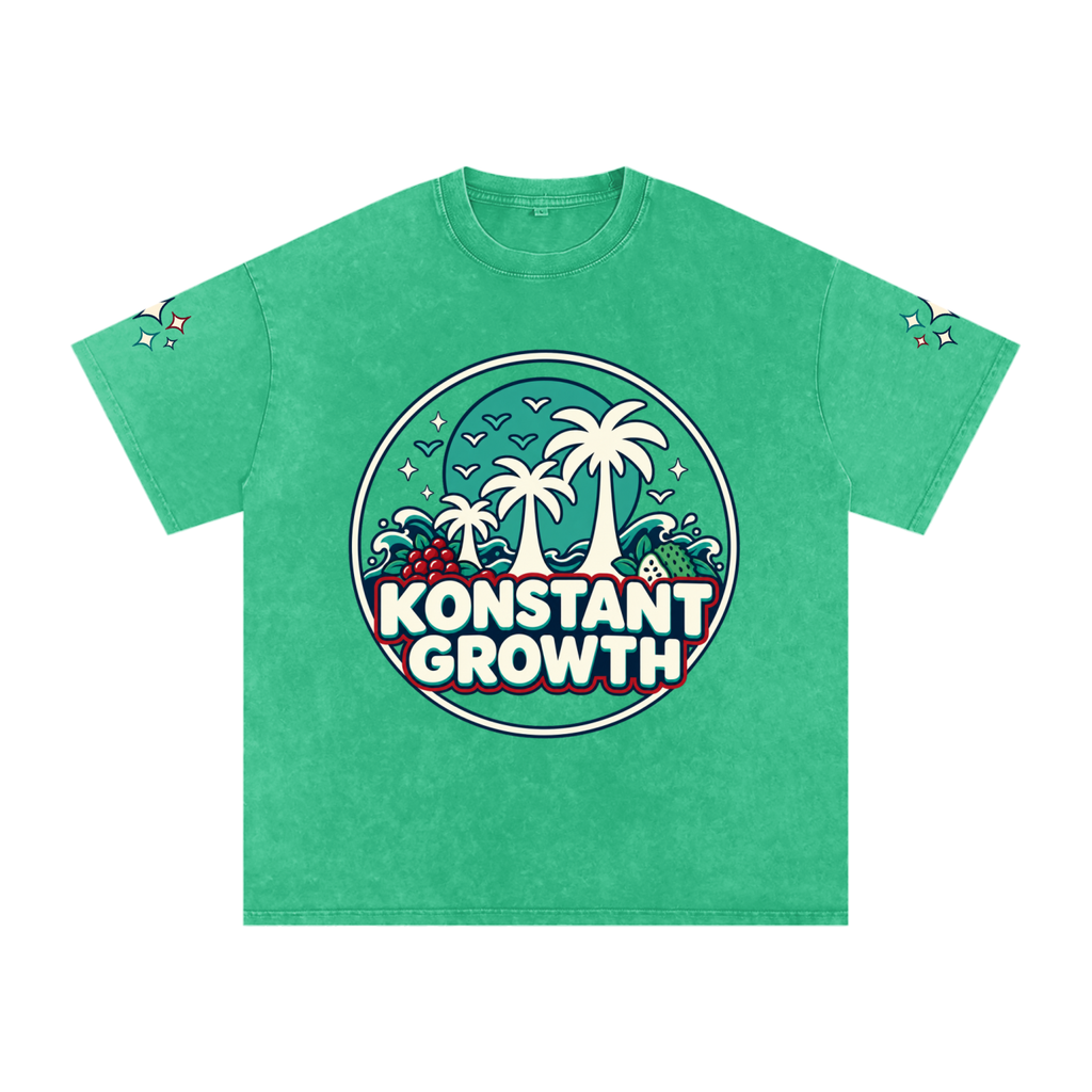 Snow Washed Oversized Cotton T-Shirt ODMPOD
