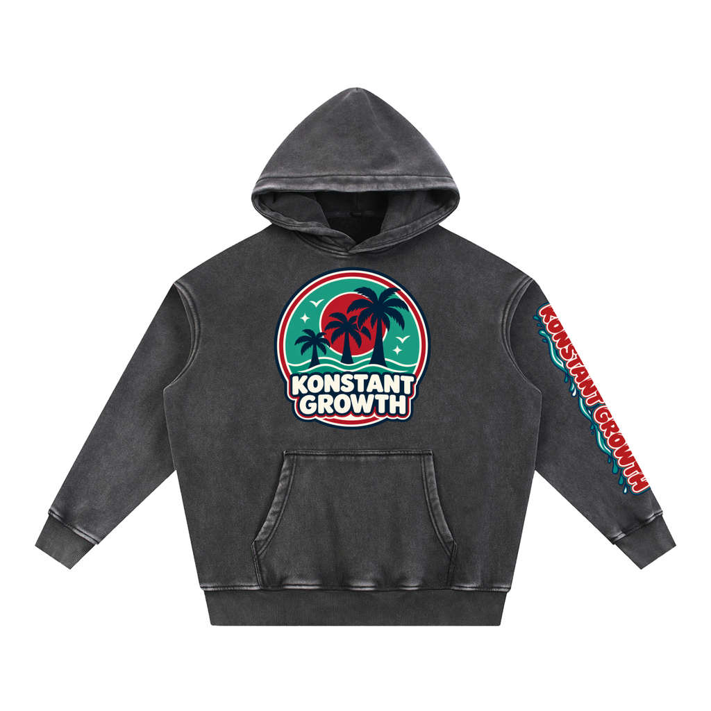Konstant Growth Vintage — Snow Wash Fleece Oversize Hoodie