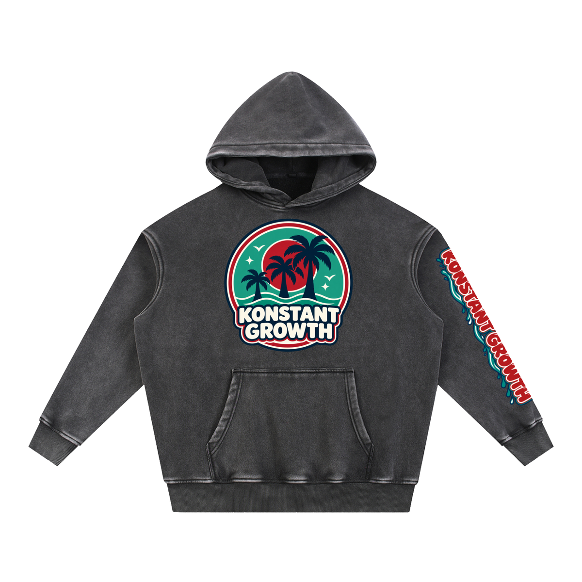 Konstant Growth Vintage — Snow Wash Fleece Oversize Hoodie