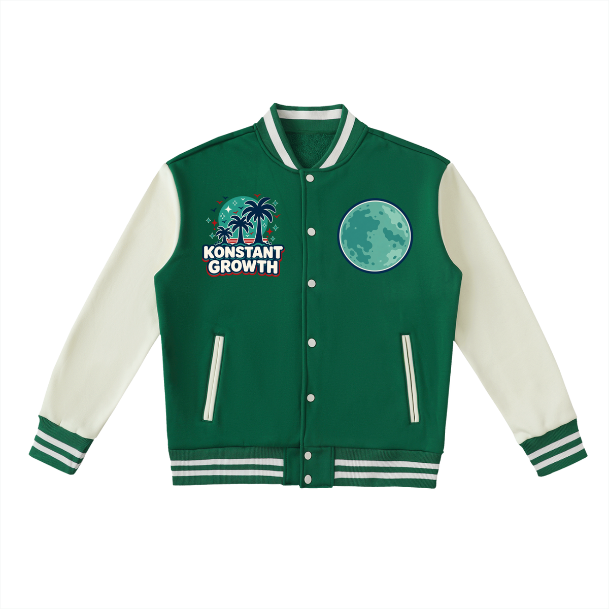 Konstant Growth Vintage — Two-Tone Fleece Varsity Jacket — Edition III ODMPOD