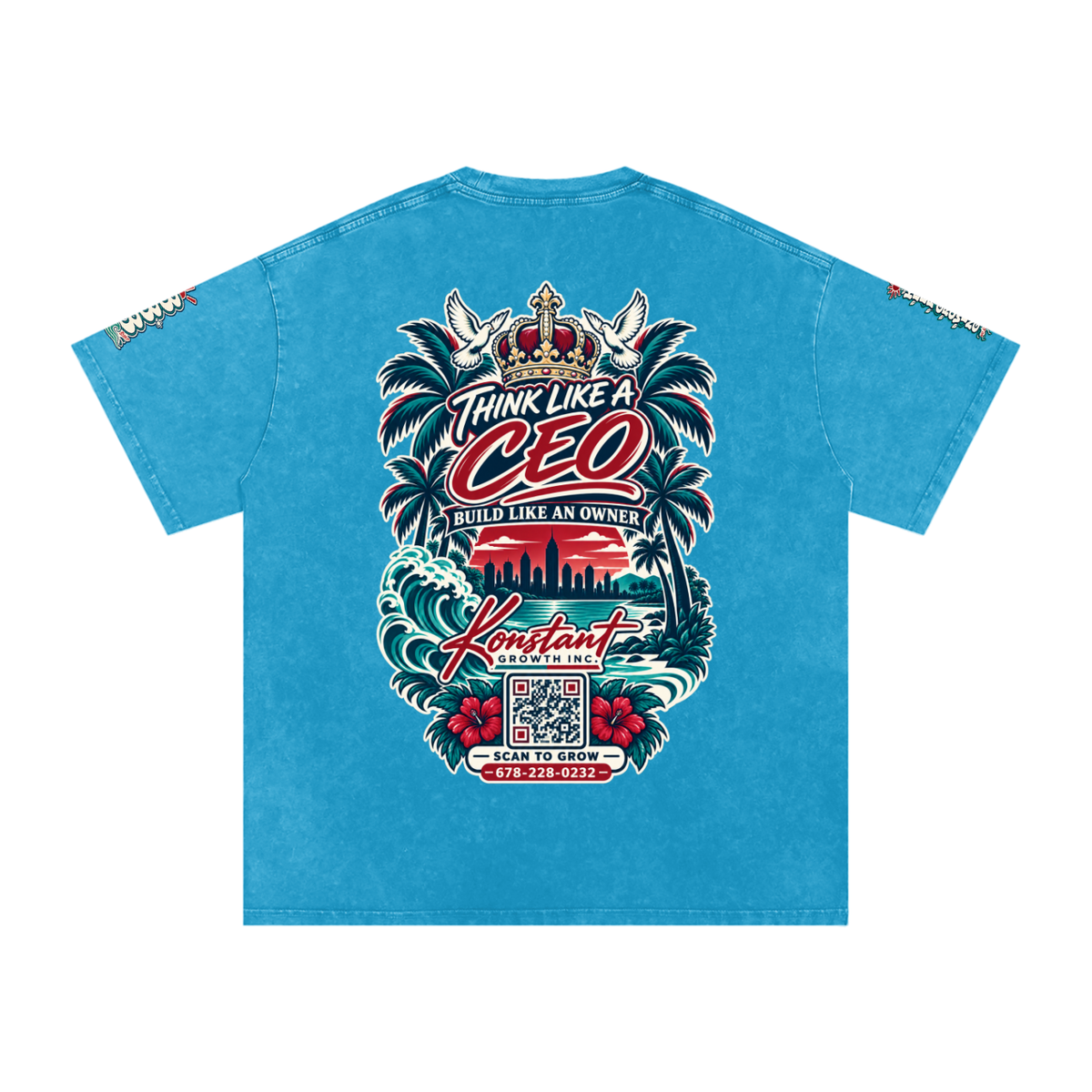 Konstant Growth Vintage — Snow Washed Oversized Cotton T-Shirt