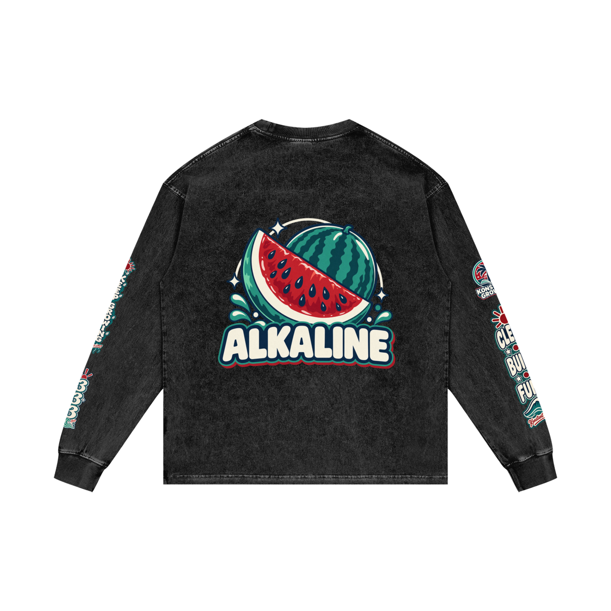 Acid Wash Oversize Long Sleeve T-Shirt