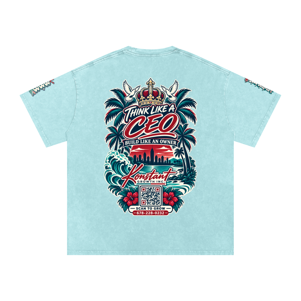 Konstant Growth Vintage — Snow Washed Oversized Cotton T-Shirt