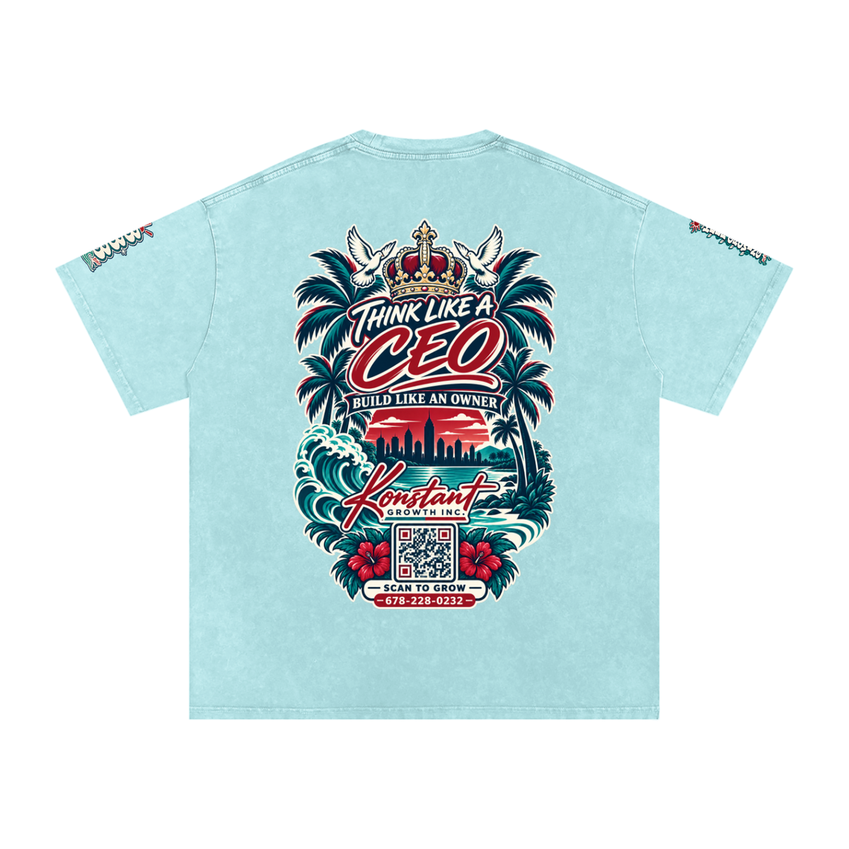 Konstant Growth Vintage — Snow Washed Oversized Cotton T-Shirt